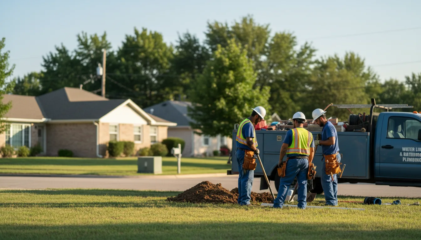 Residential water line and bathroom plumbing service in Rice, MN